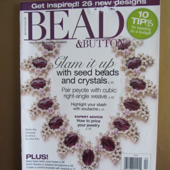 Bead and Button Magazine Creative Ideas For The Art of Beads, Jewelry April 2014 - Picture 1 of 9